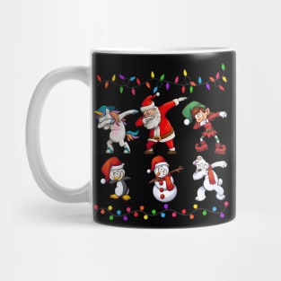 Dabbing Santa Elf Friends Christmas Mug